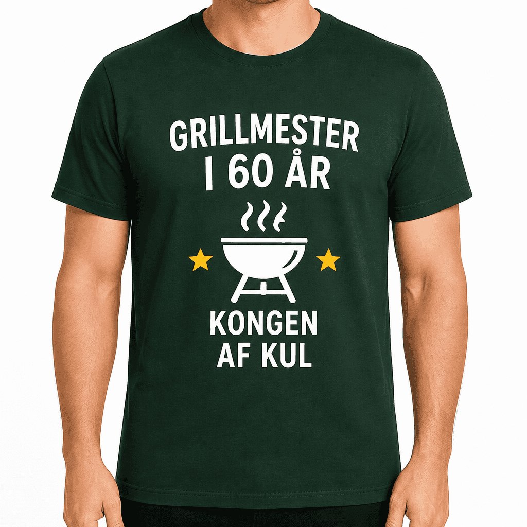 T-shirt til 60 års fødselsdag – Grillmester i 60 år kongen af kul
