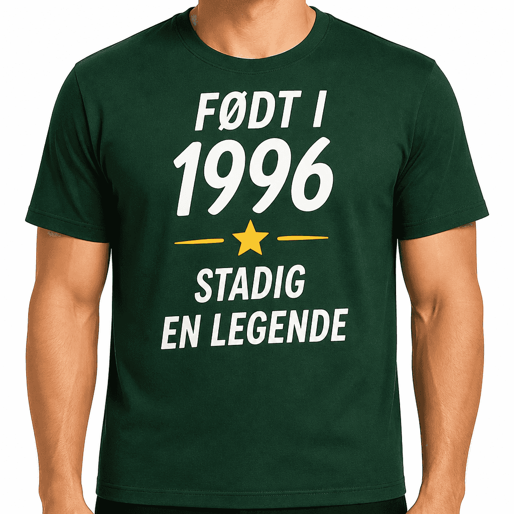 T-shirt til 30 års fødselsdag – Født i 1996 stadig en legende