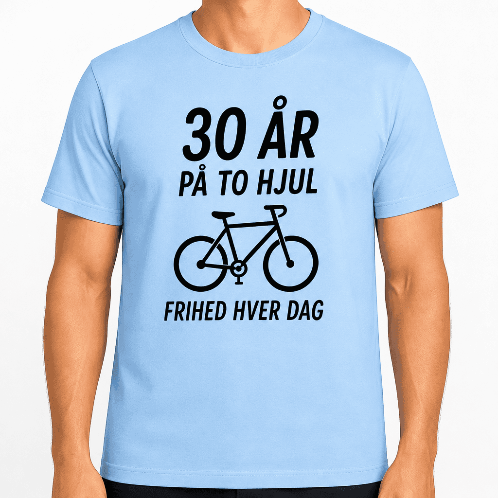 T-shirt til 30 års fødselsdag – 30 år på to hjul frihed hver dag
