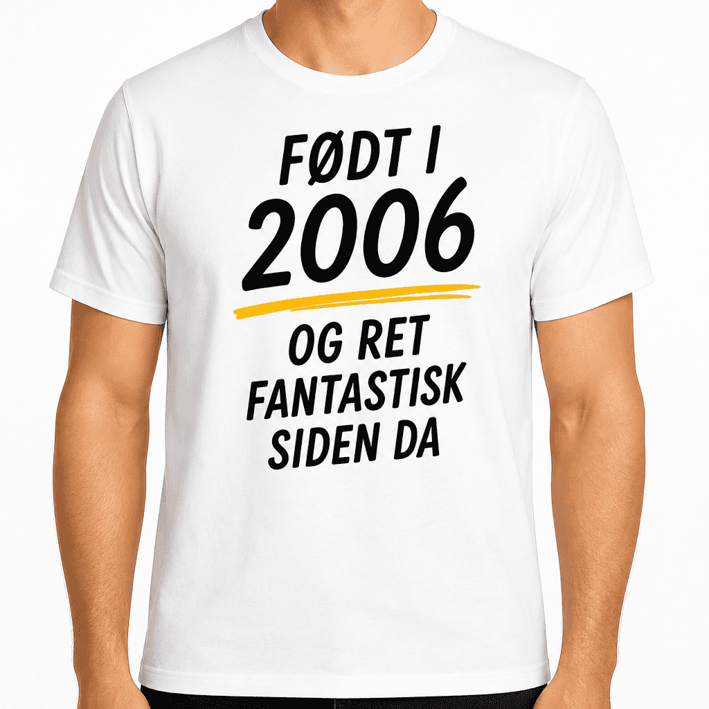 T-shirt til 20 års fødselsdag – Født i 2006 og ret fantastisk siden da