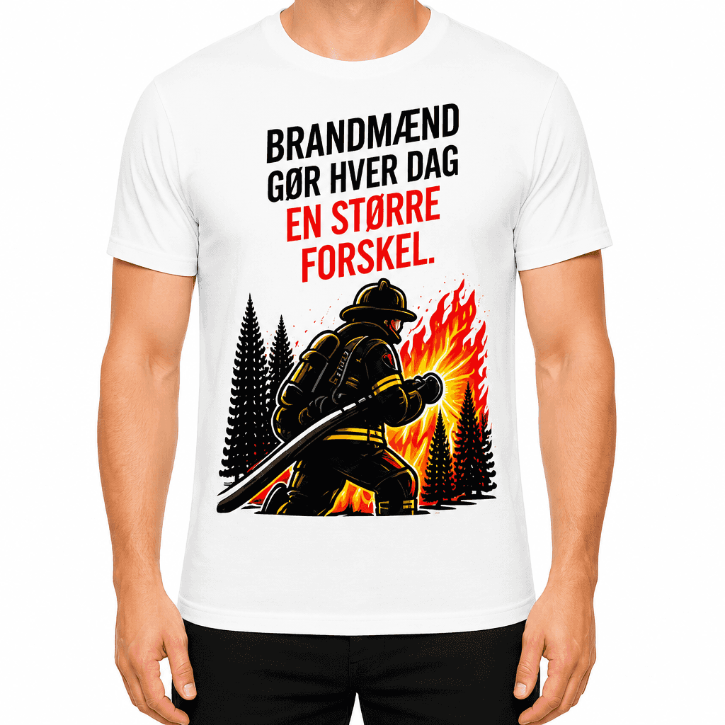 Brandmand T-shirt – Brandmænd gør hver dag en større forskel