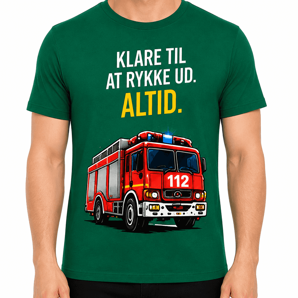 Brandmand T-shirt – Klare til at rykke ud. Altid.