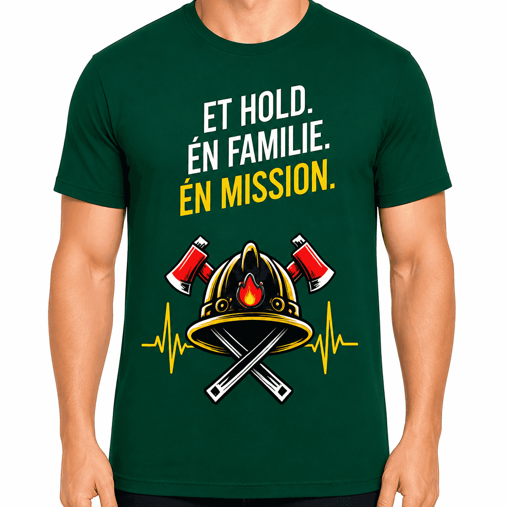 Brandmand T-shirt – Et hold. Én familie. Én mission.