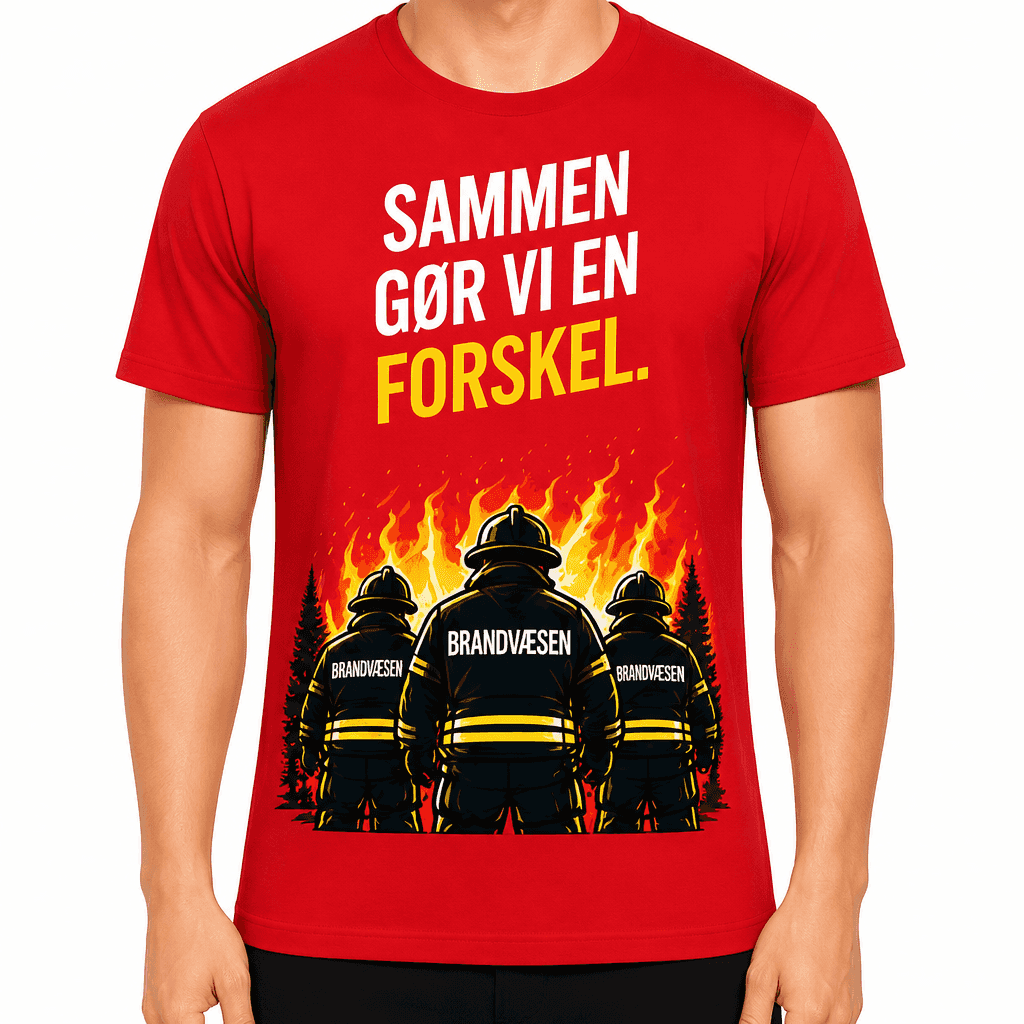 Brandmand T-shirt – Sammen gør vi en forskel.
