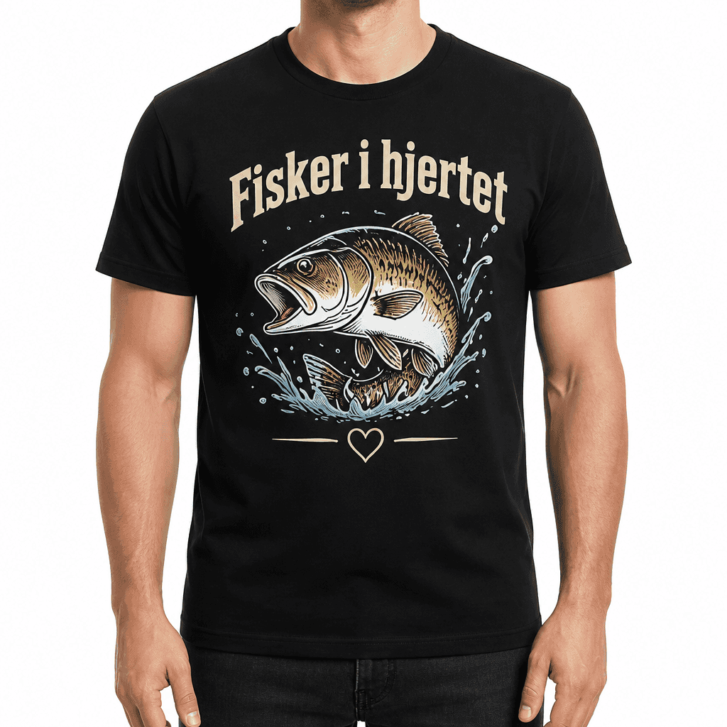 Fisker T-shirt – Fisker i hjertet
