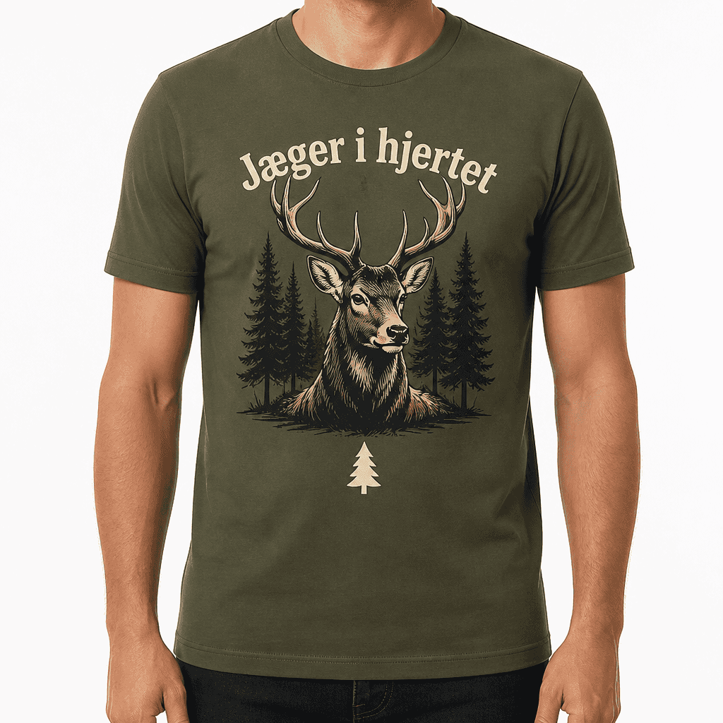 Jæger T-shirt – Jæger i hjertet