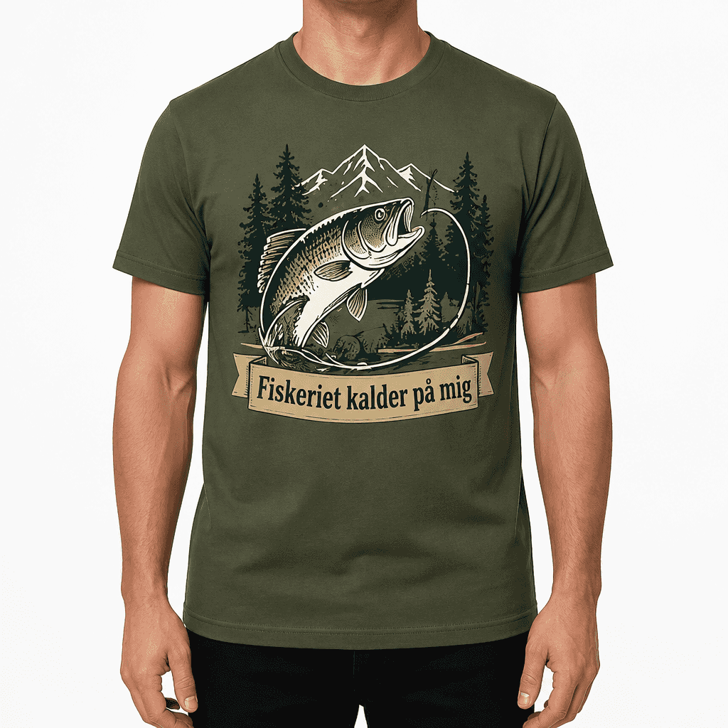 Fisker T-shirt – Fiskeriet kalder på mig