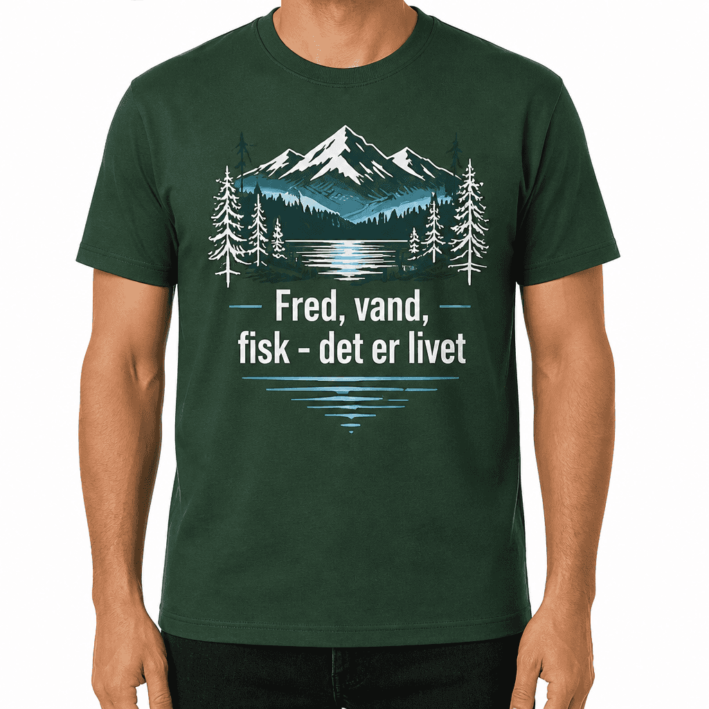 Fisker T-shirt – Fred, vand, fisk - det er livet