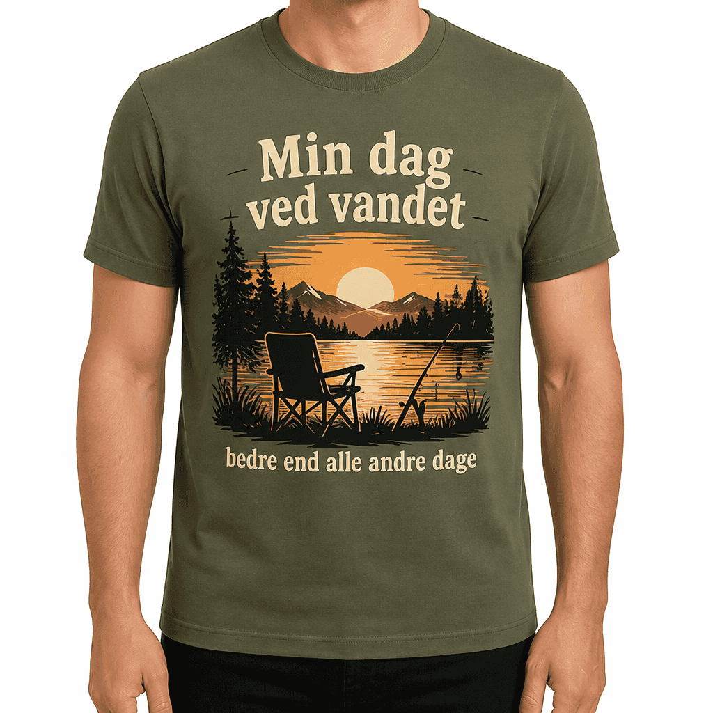 Fisker T-shirt – Min dag ved vandet