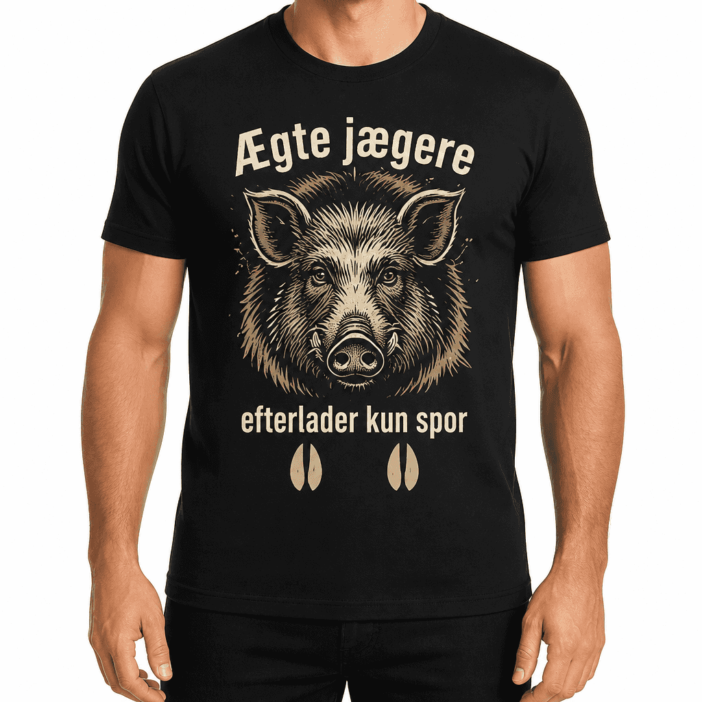 Jæger T-shirt – Ægte jægere efterlader kun spor