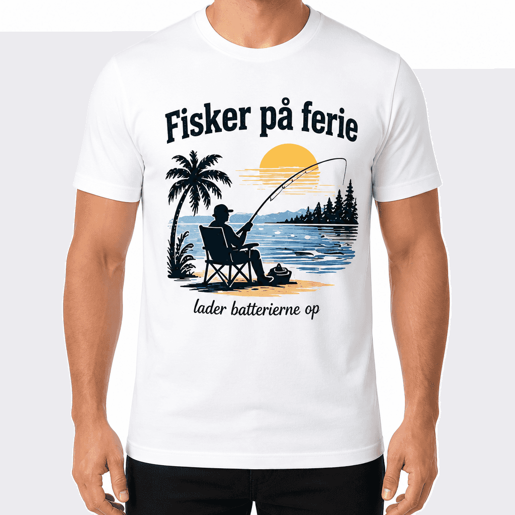 Fisker T-shirt – Fisker på ferie