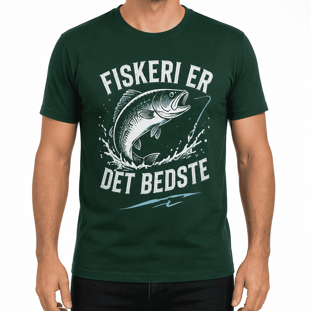 Fisker T-shirt – Fiskeri er det bedste