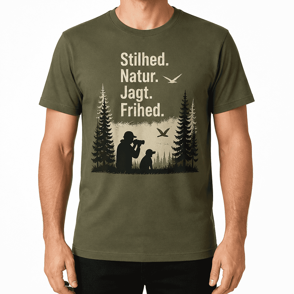Jæger T-shirt – Stilhed. Natur. Jagt. Frihed.