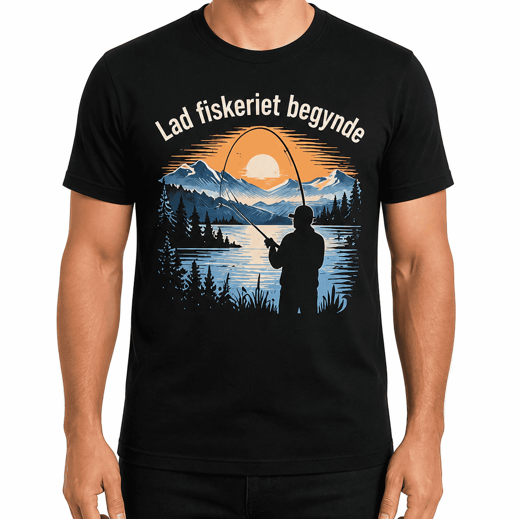 Fisker T-shirt – Lad fiskeriet begynde