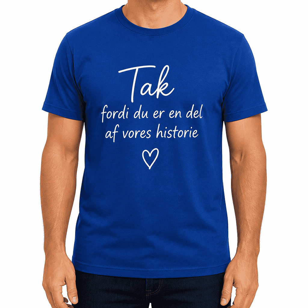 T-shirt til kollega – Tak fordi du er en del af vores historie