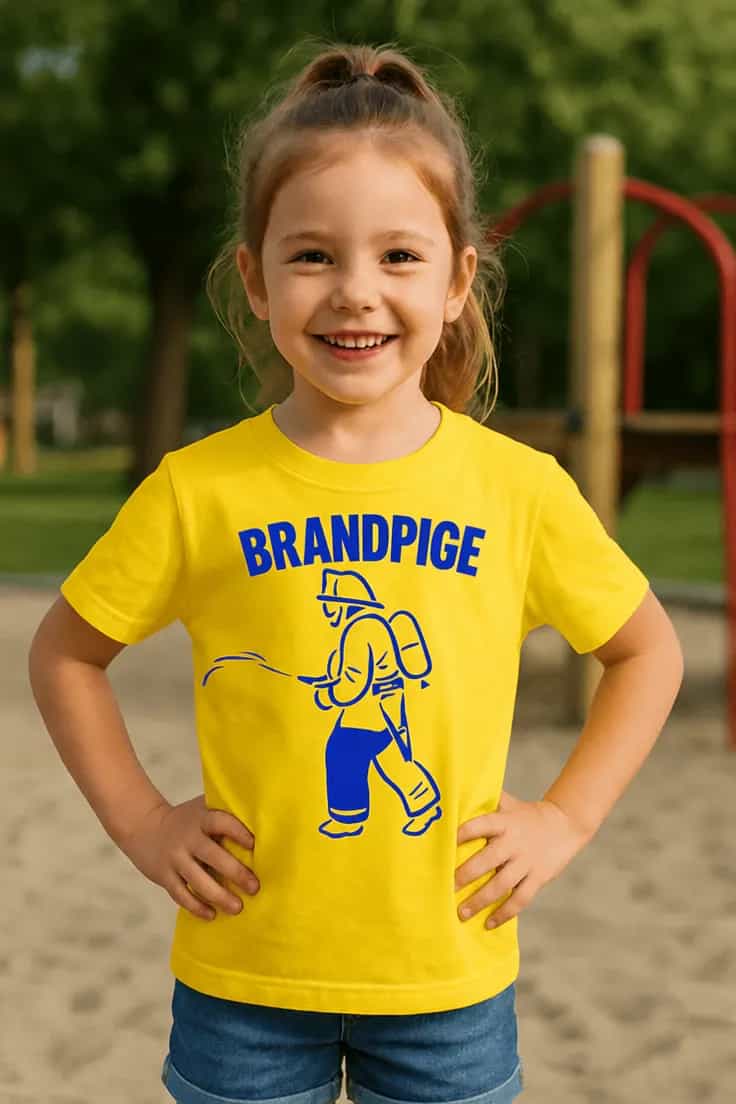 Børne t-shirt Brandpige – BRANDPIGE