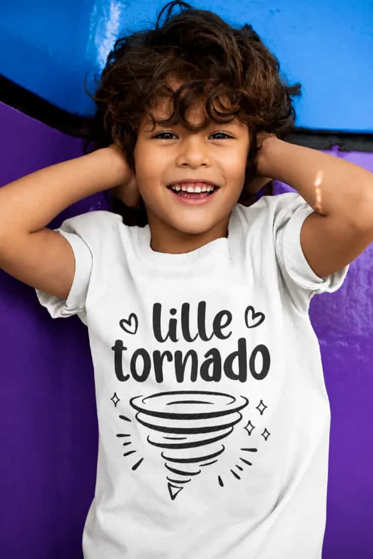 Børne t-shirt Lille tornado – lille tornado