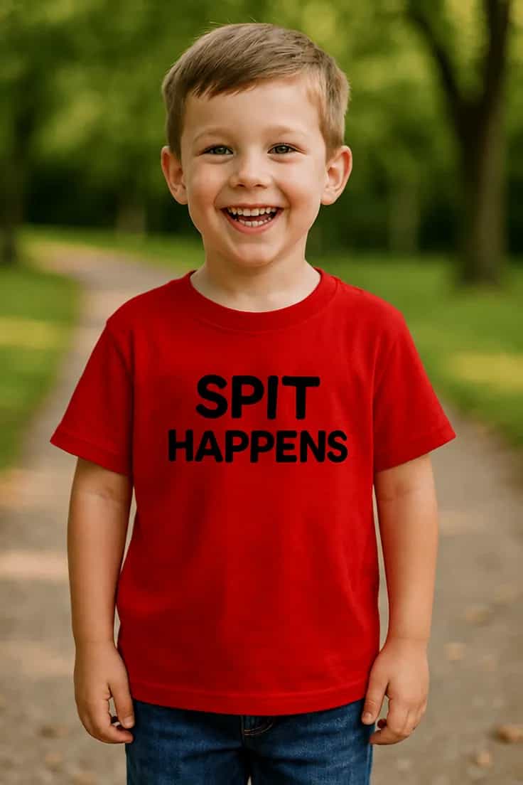 Børne t-shirt Spit happens