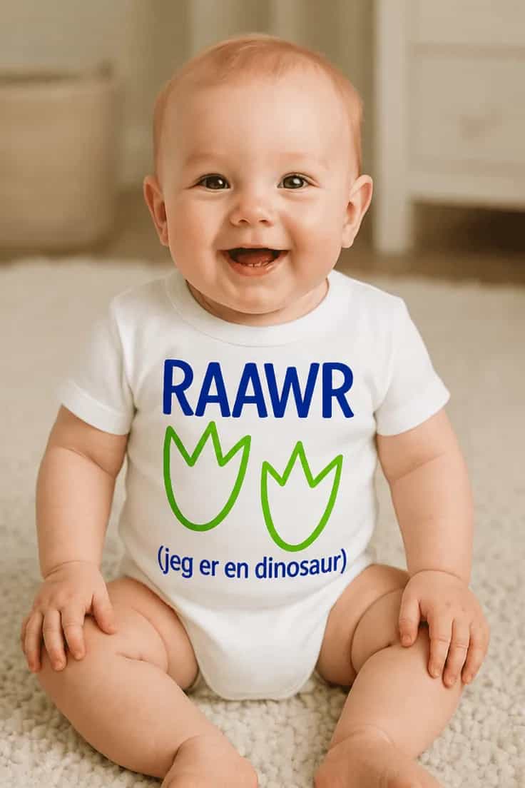 Baby-body Dinosaur - RAAWR (jeg er en dinosaur)