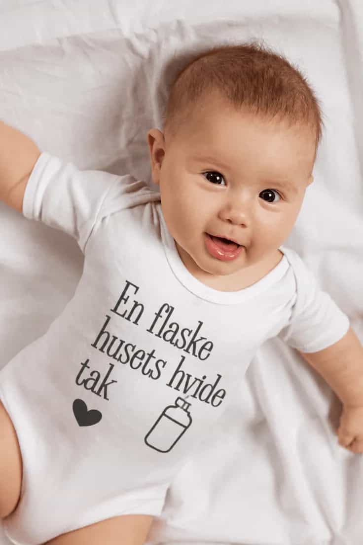 Baby-body Husets hvide tak - En flaske husets hvide