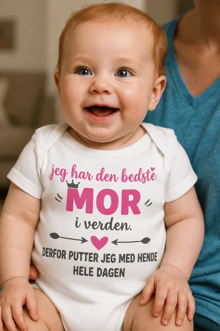 Baby-body Putte med mor – jeg har den bedste MOR