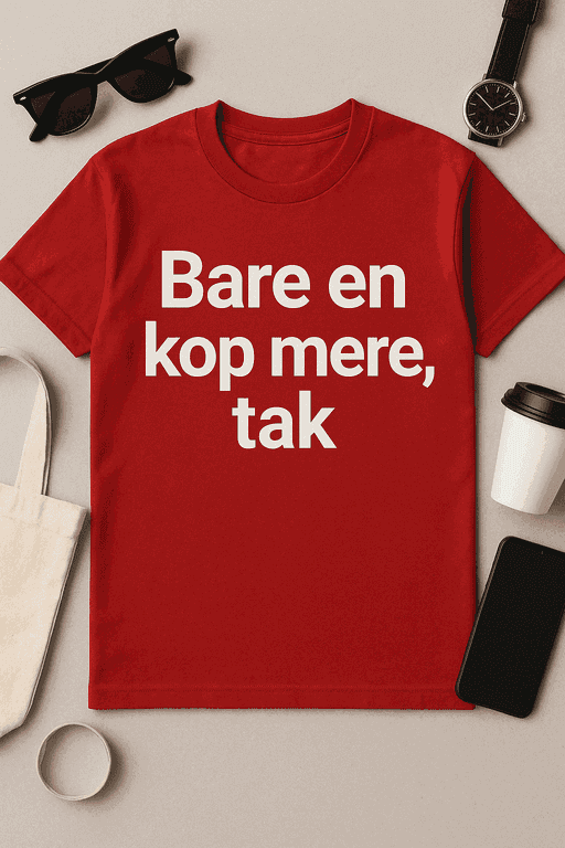 Bare en kop mere, tak - T-shirt