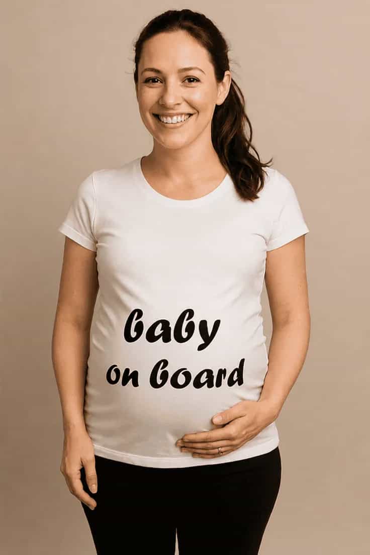 Gravid t-shirt Baby on board