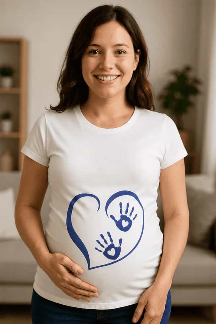 Gravid t-shirt Hjerte med hænder