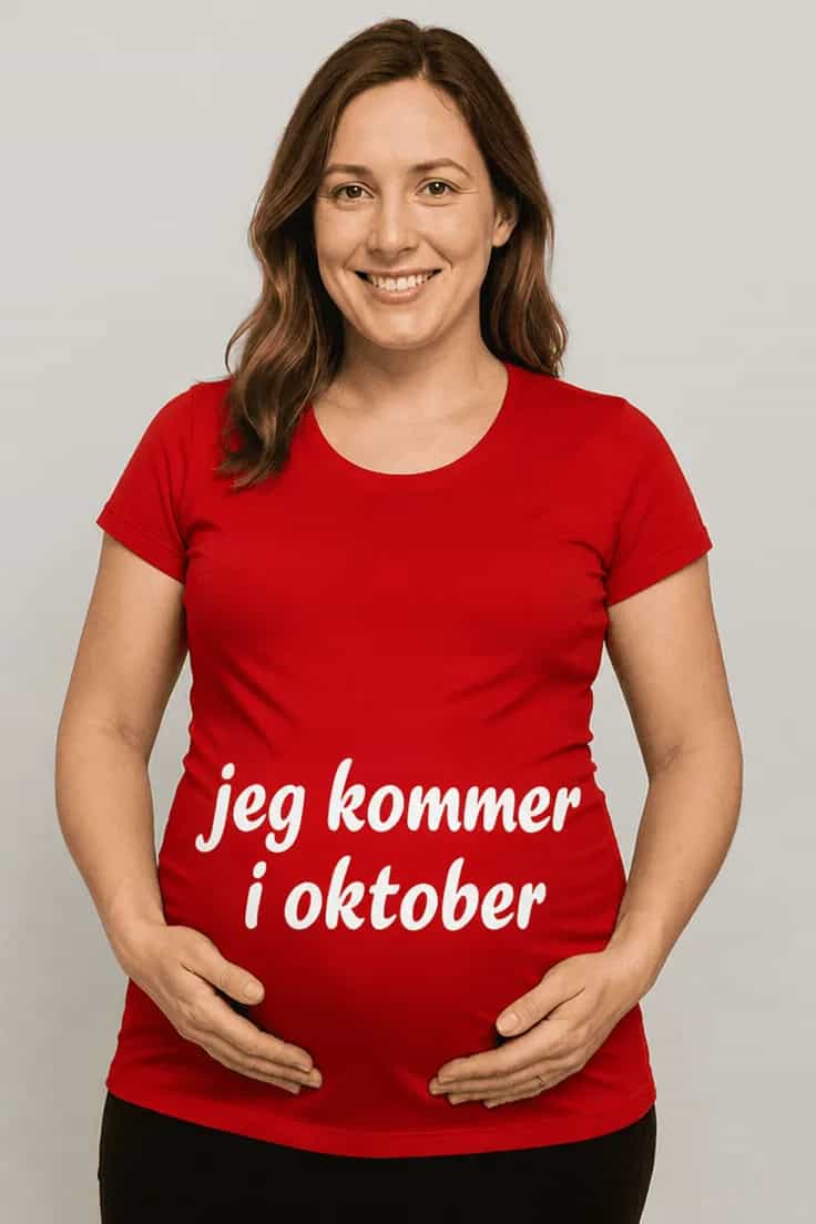 Gravid t-shirt Jeg kommer i oktober
