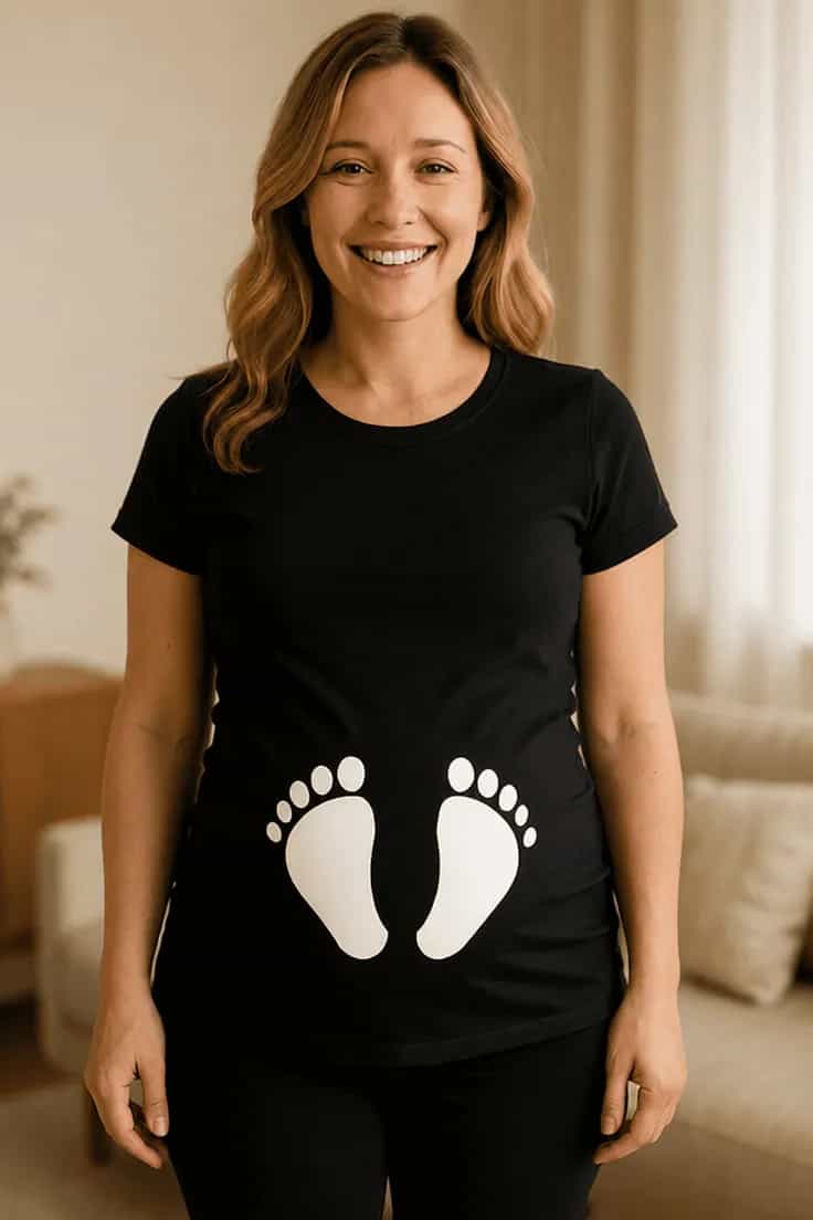 Gravid t-shirt Små fødder