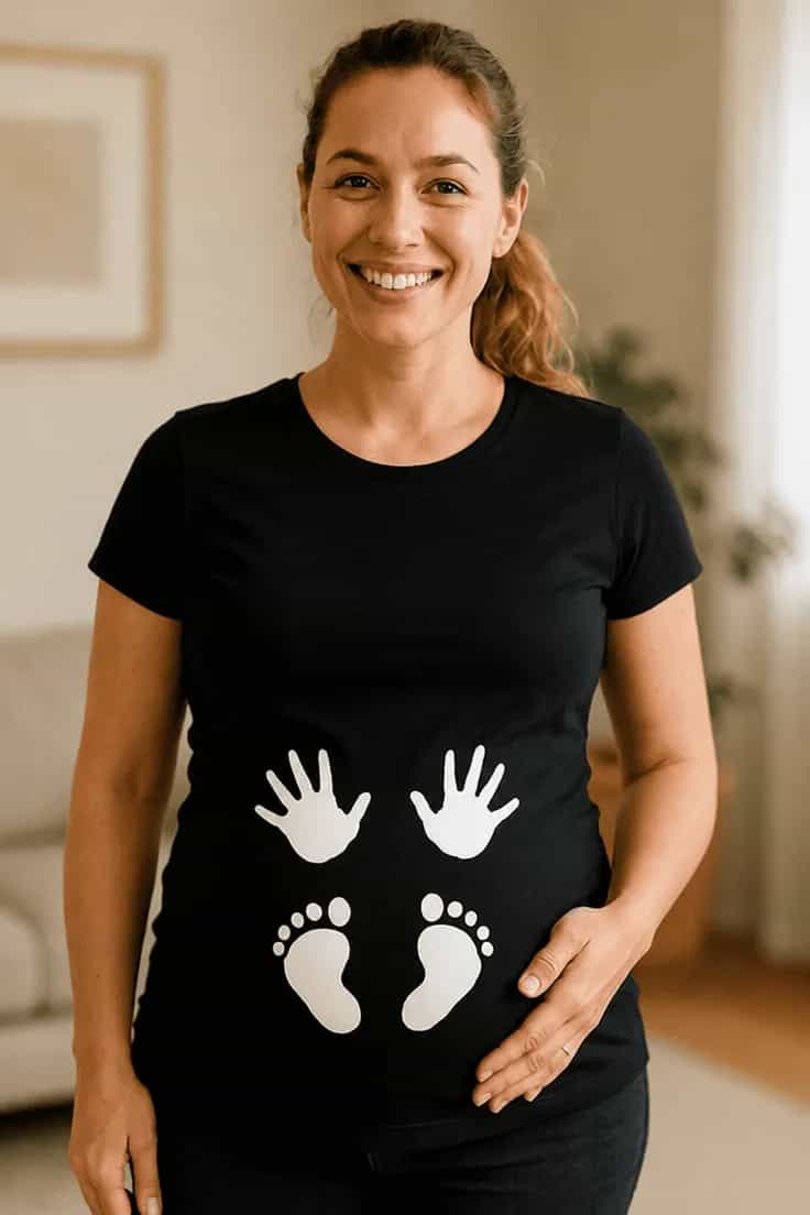 Gravid t-shirt Små hænder og fødder