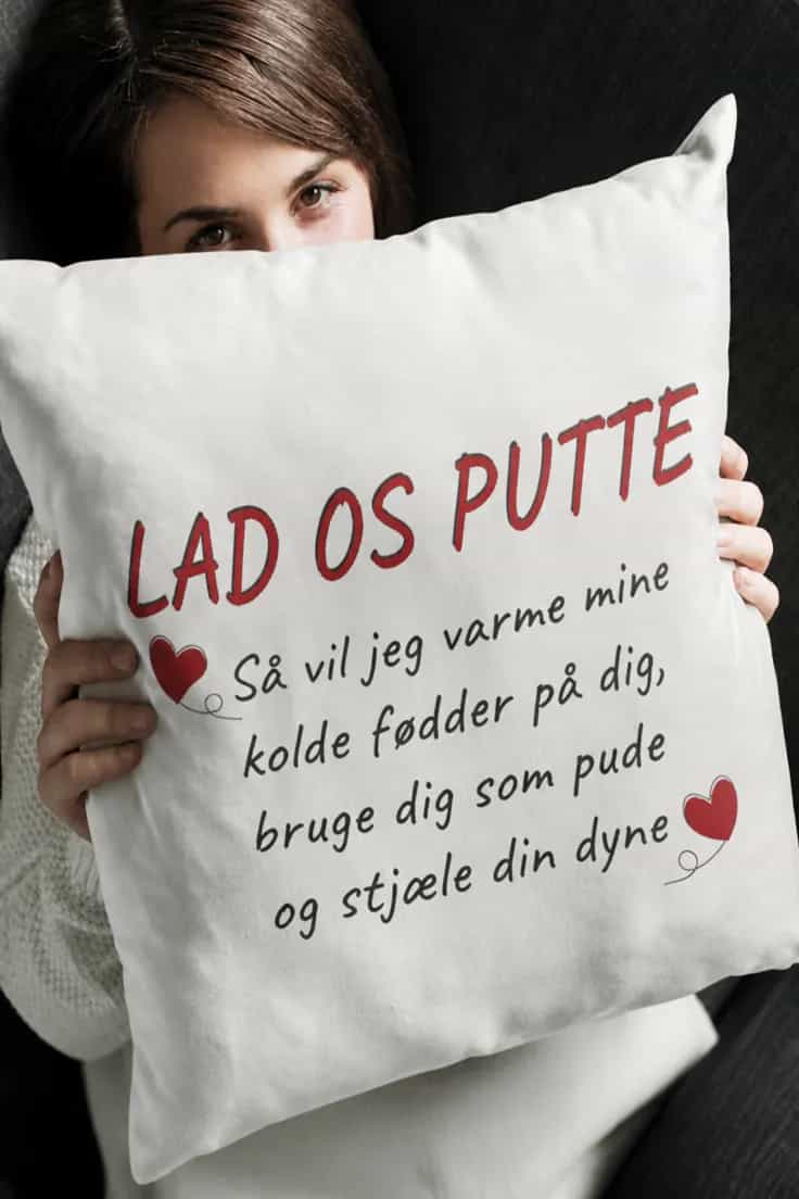 Pyntepude Lad os putte – sjov gave med tekst