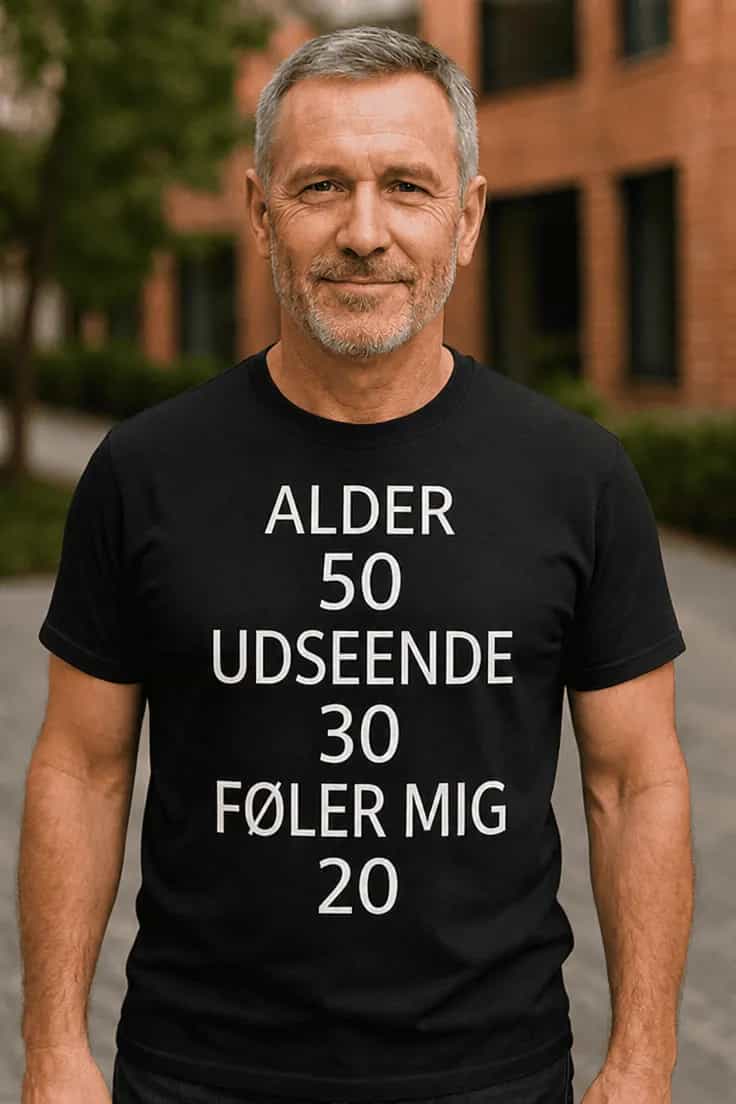 Sjov t-shirt Alder 50 udseende 30