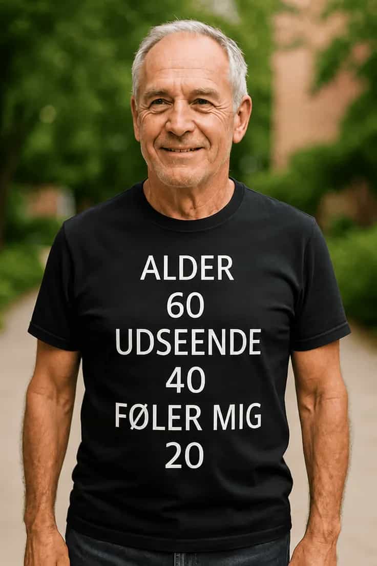 Sjov t-shirt alder 60 udseende 40 – ALDER 60