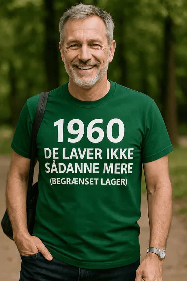 T-shirt Begrænset lager årgang med ønsket årstal