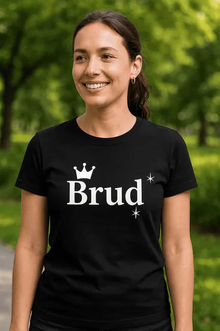 Sjov t-shirt Brud med krone – Brud