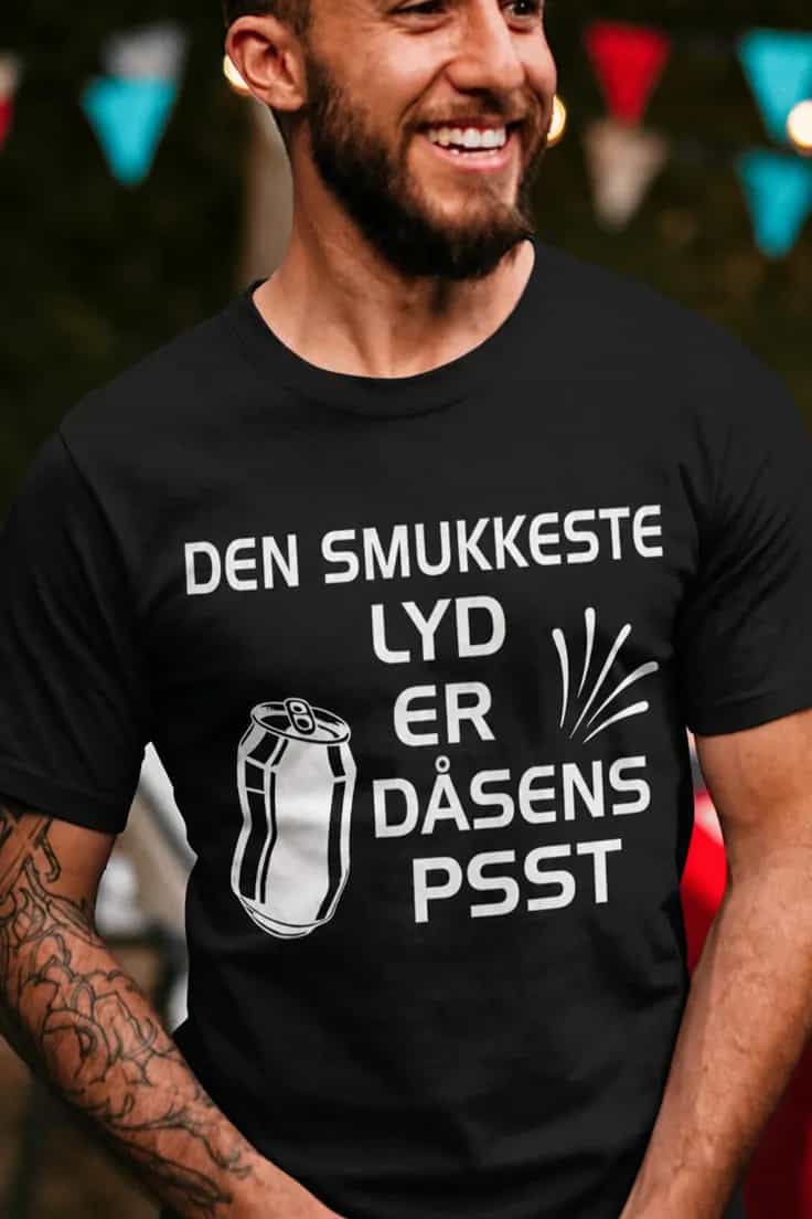 Sjov t-shirt Dåsens bedste lyd – DEN SMUKKESTE LYD