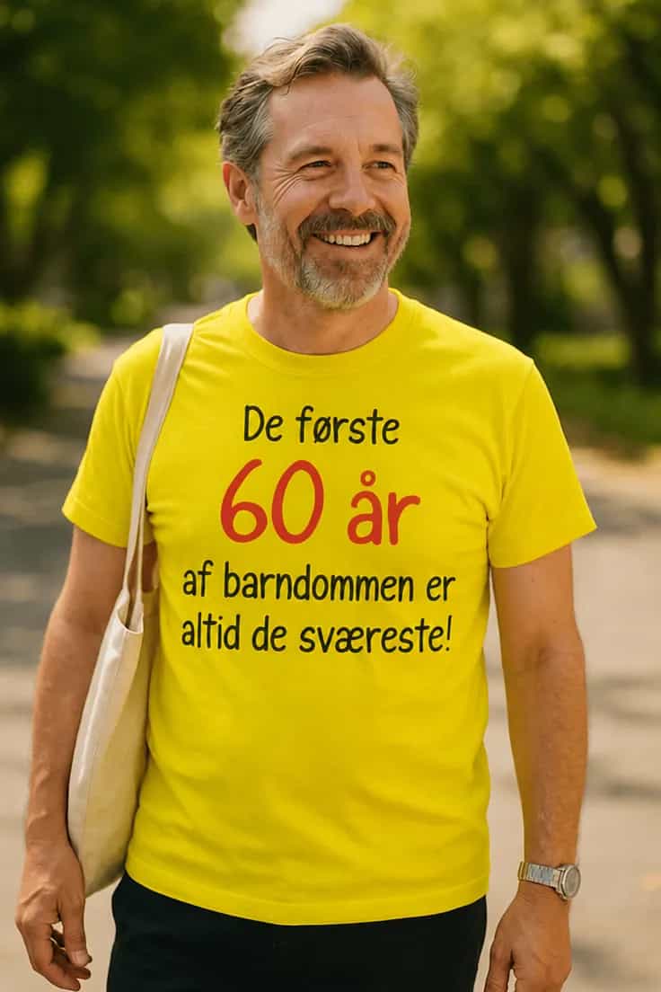 Sjov t-shirt Første 60 år af barndom