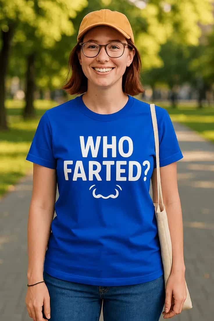 Sjov t-shirt Hvem pruttede – WHO FARTED? الما