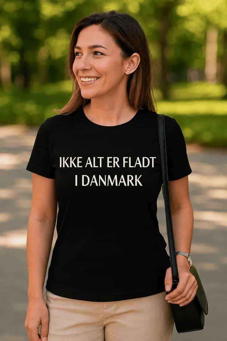 Sjov t-shirt Ikke alt er fladt - IKKE ALT ER FLADT