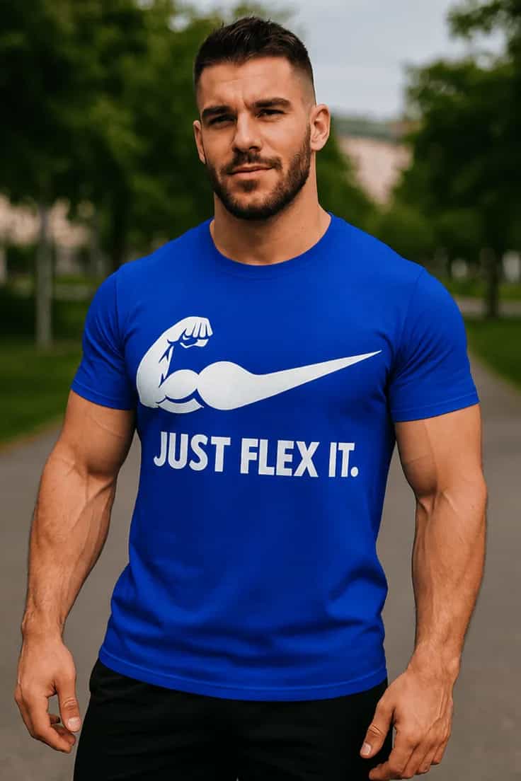 Sjov t-shirt Just flex it. – JUST FLEX IT.