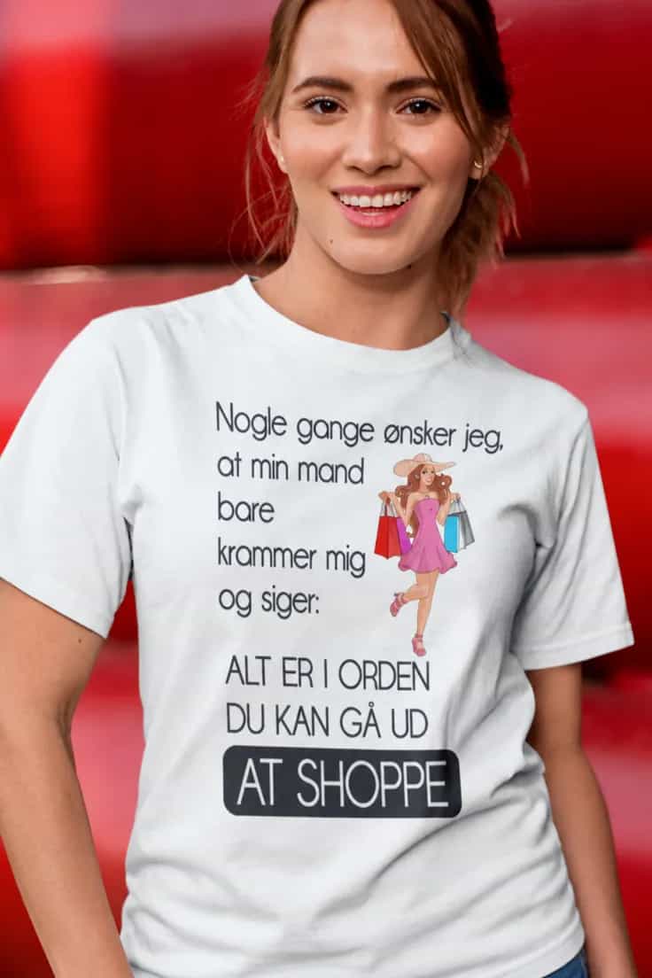 Sjov t-shirt Kan gå ud at shoppe