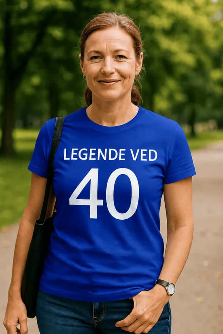 Sjov t-shirt Legende ved 40 – LEGENDE VED 40
