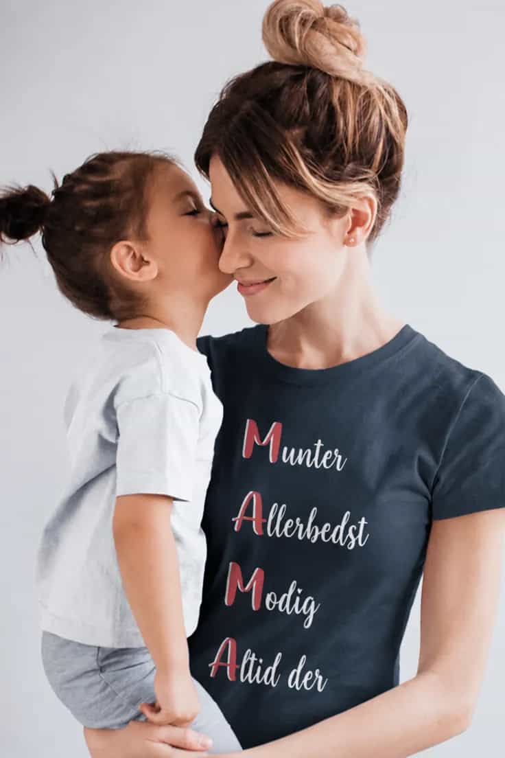 Sjov t-shirt Mors initialer - Munter