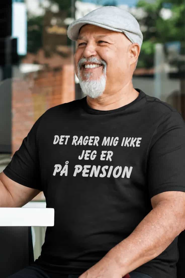 Sjov t-shirt Pensionist er ligeglad