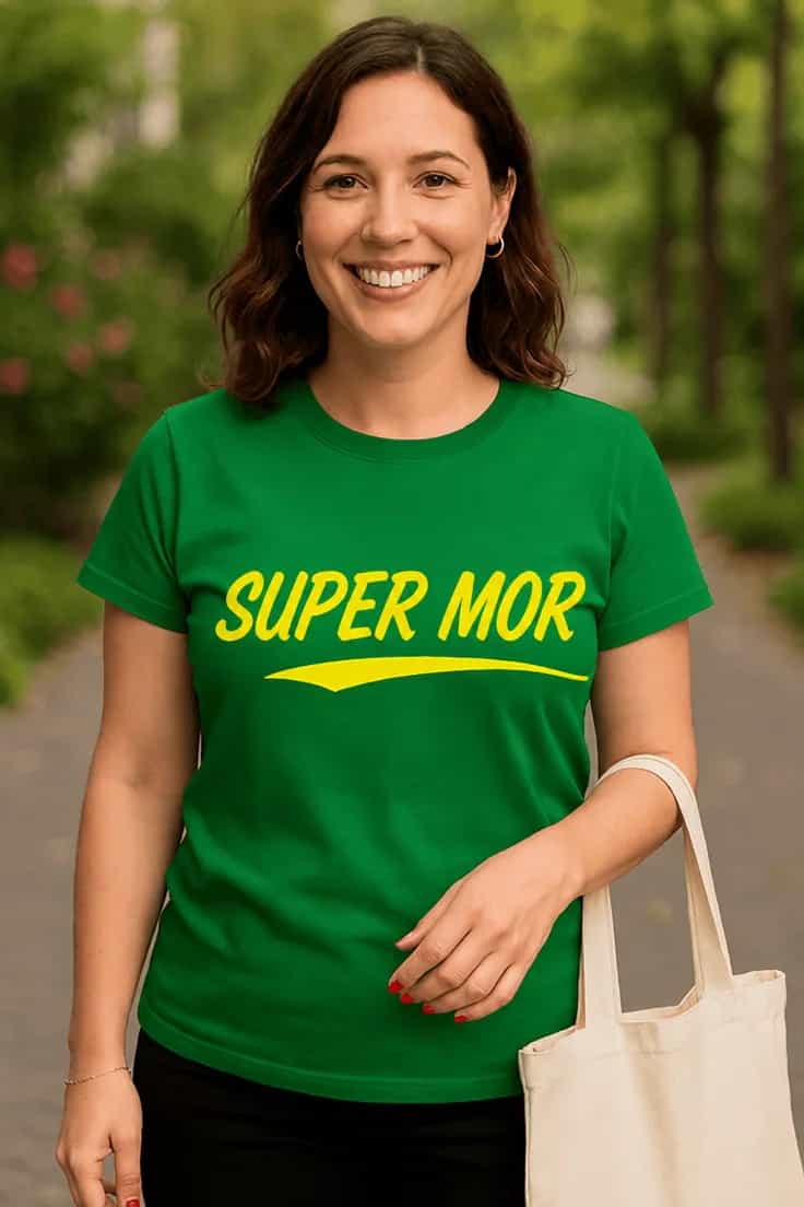 Sjov t-shirt Super mor - SUPER MOR