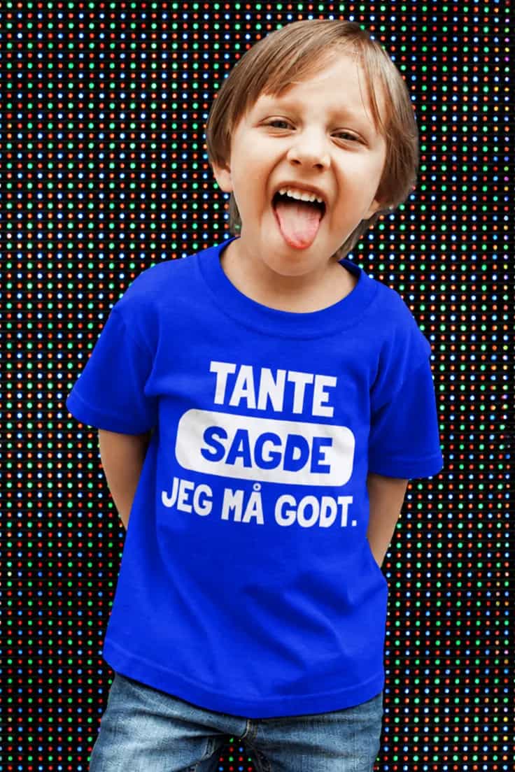 Sjov t-shirt Tante sagde jeg må - TANTE SAGDE