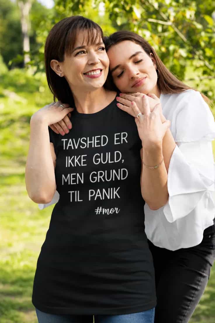Sjov t-shirt Tavshed er ikke guld #mor