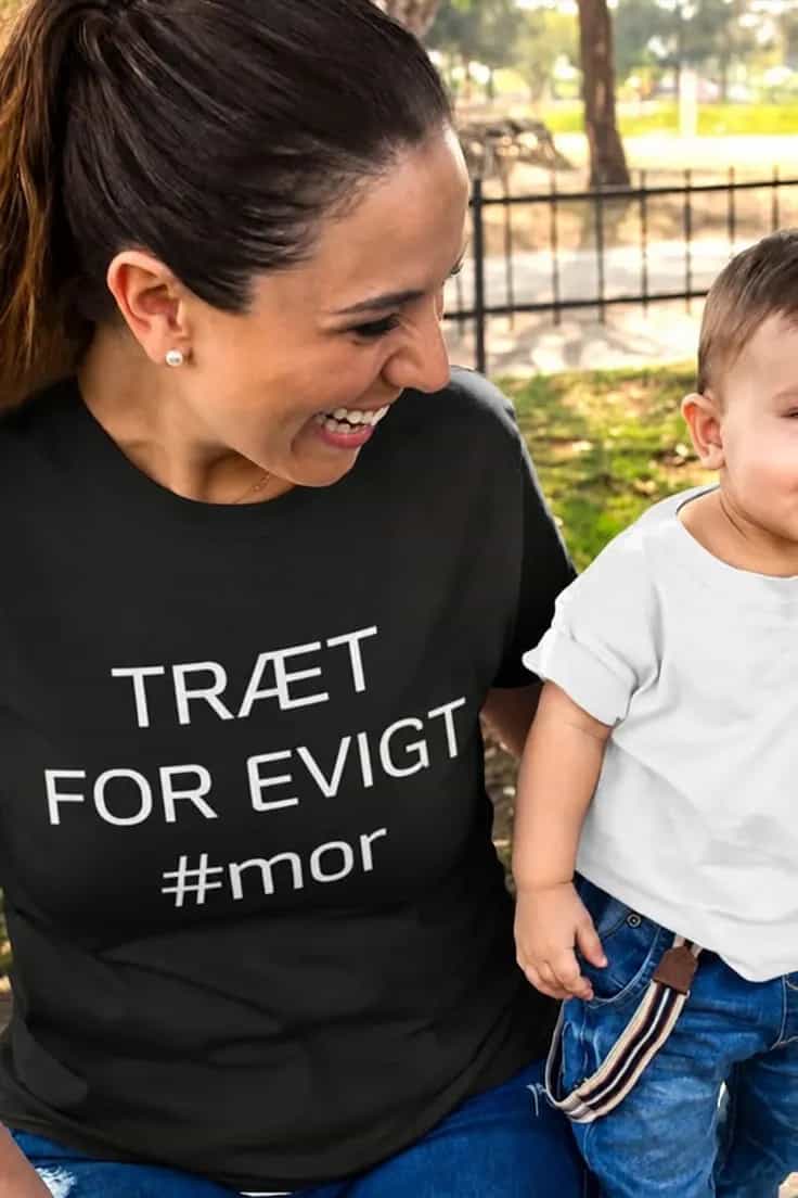 Sjov t-shirt Træt for evigt - TRÆT FOR EVIGT #mor