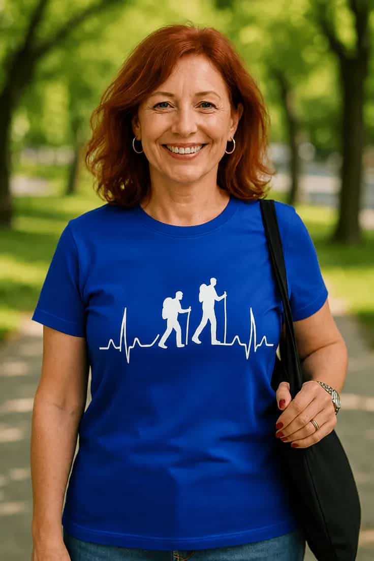 Sjov t-shirt Vandring til grin og genkendelse